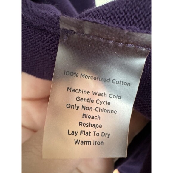 NWOT Talbots Purple Women’s Cotton Medium Cardigan - Picture 3 of 8
